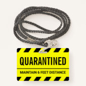 Coronavirus Self Isolation Quarantine Badge (Achterkant met draagriem)