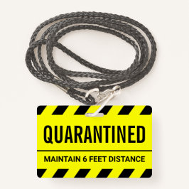 Coronavirus Self Isolation Quarantine Badge