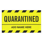 Coronavirus Self Isolation Quarantine Naambadge (Voorkant)