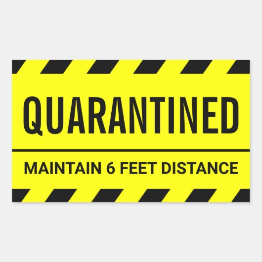 Coronavirus Self Isolation Quarantine Rechthoekige Sticker (Voorkant)