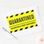 Coronavirus Self Isolation Quarantine Rechthoekige Sticker (Envelop)