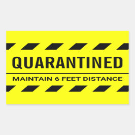Coronavirus Self Isolation Quarantine Rechthoekige Sticker