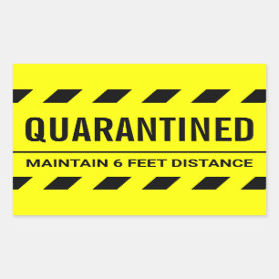 Coronavirus Self Isolation Quarantine Rechthoekige Sticker
