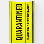 Coronavirus Self Isolation Quarantine Spandoek (Verticaal)