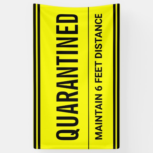 Coronavirus Self Isolation Quarantine Spandoek (Verticaal)