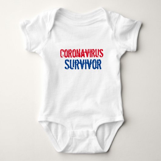 Coronavirus Survivor Baby uit één stuk Romper (Voorkant)