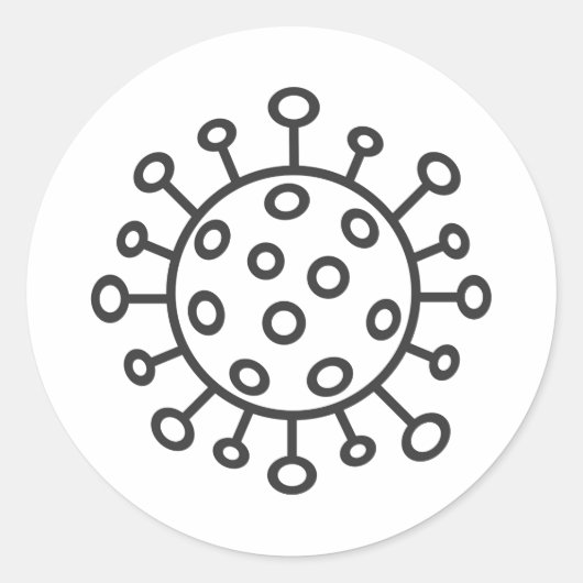 Coronavirus-symbool Ronde Sticker (Voorkant)