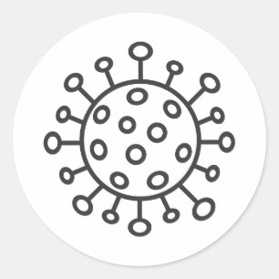 Coronavirus-symbool Ronde Sticker