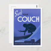 Coronavirus Tourism Bureau Couch Surf Briefkaart (Voorkant / Achterkant)