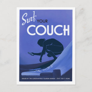 Coronavirus Tourism Bureau Couch Surf Briefkaart
