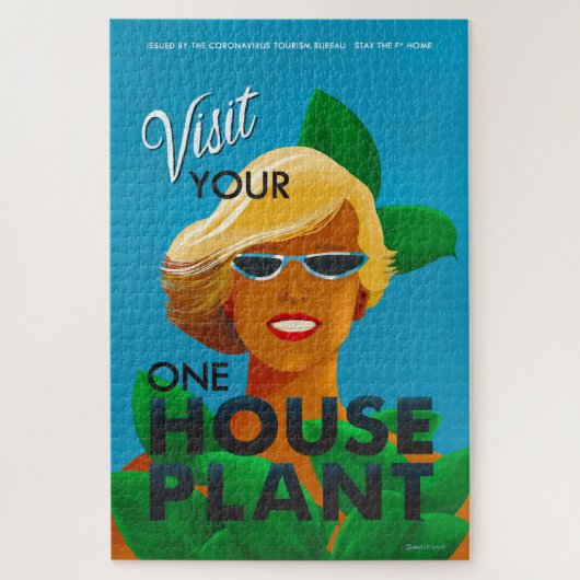 Coronavirus Tourism Bureau House Plant Legpuzzel (Verticaal)