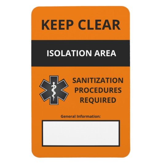 Coronavirus Warning Magnet Small (Covid19) Magneet (Verticaal)