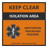 Coronavirus Warning Poster  (Covid19) (Voorkant)