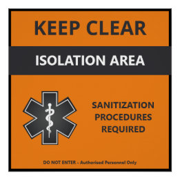 Coronavirus Warning Poster  (Covid19)