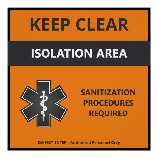 Coronavirus Warning Poster  (Covid19) (Voorkant)