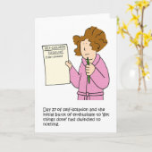 Coronavirus zelf-isolatie, bemoeizuchtige Cartoon. Kaart (Gele Bloem)