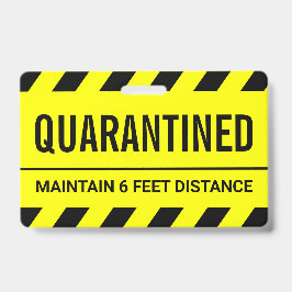 Coronavirus Zelf Isolatie Quarantaine Badge