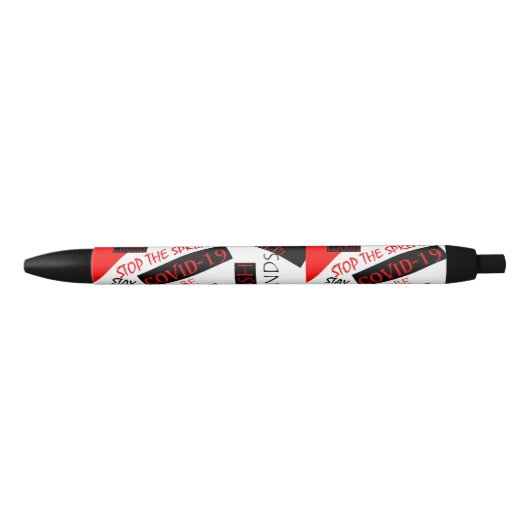 Coronavirus Zwarte Inkt Pen (Voorkant)