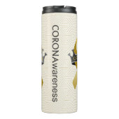 CORONAwareness White Gold Geo Travel Thermosbeker (Achterkant)