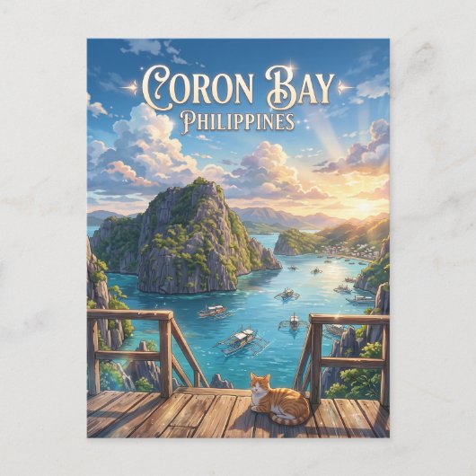 Coronbaai Filipijnen Briefkaart (Voorkant)