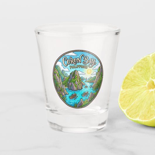 Coronbaai Filipijnen Shot Glas (Voorkant)