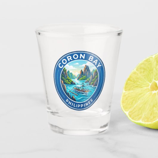 Coronbaai Filipijnen Shot Glas (Voorkant)