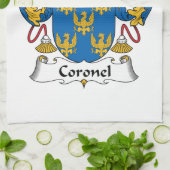 Coronel Family Crest Theedoek (Gevouwen)
