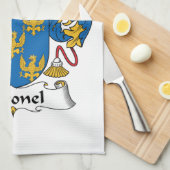 Coronel Family Crest Theedoek (Quarter Fold)