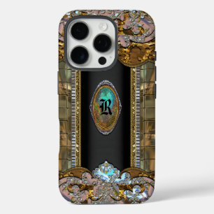 Coronelli Chic Elegant Monogram iPhone 16 Pro Hoesje