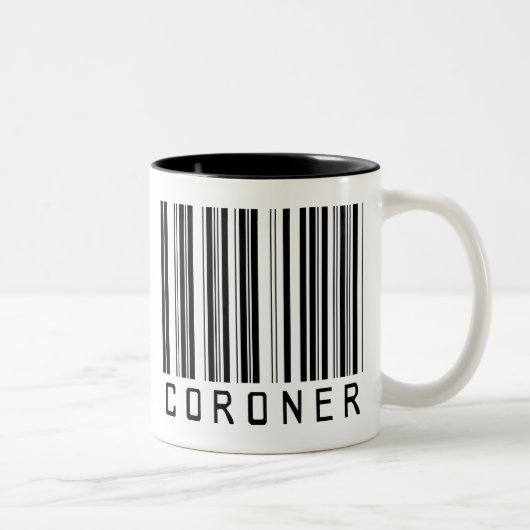 Coroner Bar-code Tweekleurige Koffiemok (Rechts)