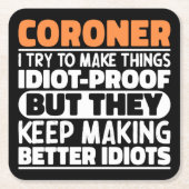 Coroner Ik probeer dingen grappig te maken uitspra Kartonnen Onderzetters (Voorkant)