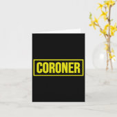 Coroner uniform kostuum Halloween Kaart (Gele Bloem)