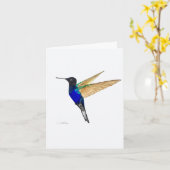 Coronet Hummingbird-Wenskaart Kaart (Gele Bloem)