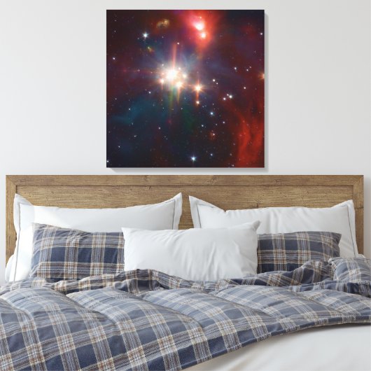 Coronet infraroodstercluster NASA Canvas Afdruk (Insitu (Slaapkamer))