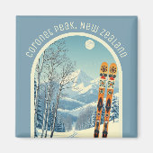 Coronet Peak Nieuw-Zeelandse skigebied souvenir Magneet (Voorkant)