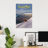 Coronet Peak Skigebied Reisposter Poster (Thuiskantoor)