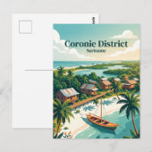 Coronie District Suriname Briefkaart (Voorkant / Achterkant)