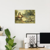 Corot - Algerijnse vrouw Poster (Thuiskantoor)