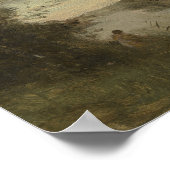 Corot - Bathers in een beboste kreek Poster (Hoek)
