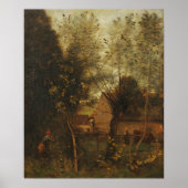 Corot - Boerderij Scene Poster (Voorkant)