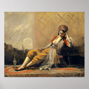 Corot - Chambermaid (Odalisque) 1871 Poster