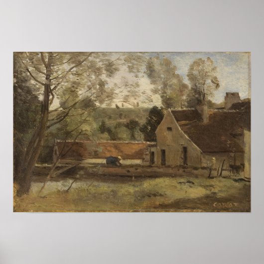 Corot - Chateau Thierry 1855 Poster (Voorkant)