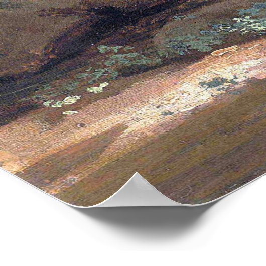 Corot - Civita Castellana Torrent onder de bomen Poster (Hoek)