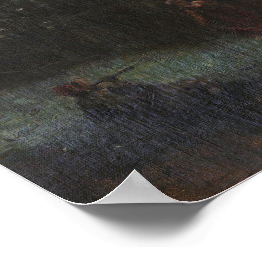 Corot - De dans van de herder (avond) Poster (Hoek)