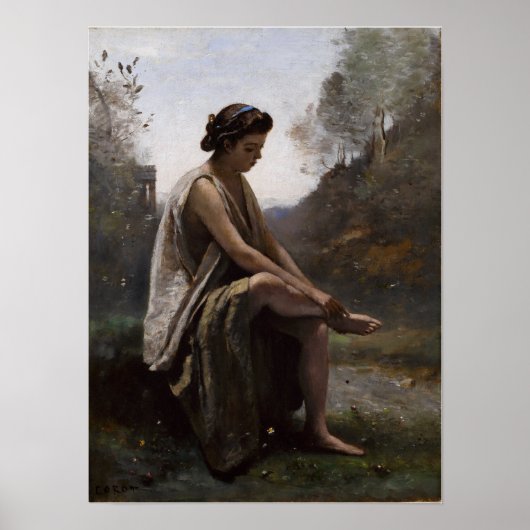Corot - De gewonde Eurydice 1868 Poster (Voorkant)