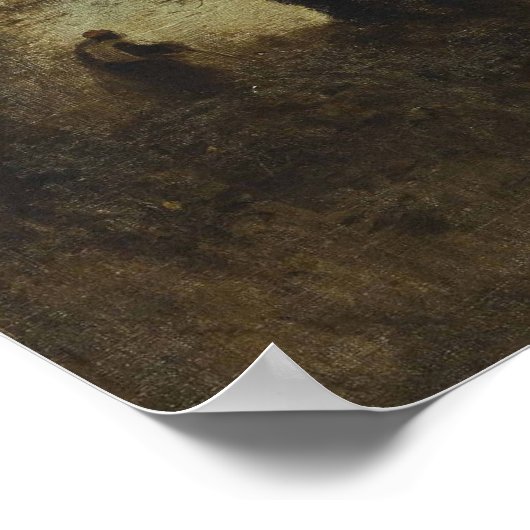 Corot - De maanlichtboot 1871 Poster (Hoek)