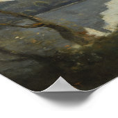 Corot - De Vastgemaakte Bootman Poster (Hoek)