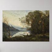 Corot - De Vastgemaakte Bootman Poster (Voorkant)