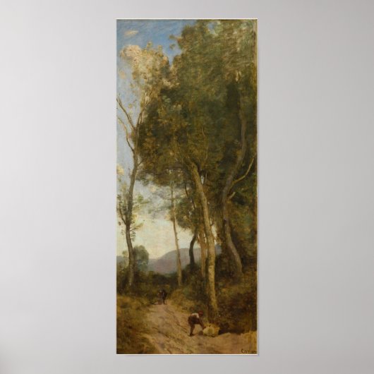 Corot - De vier keer van de dag (middag) Poster (Voorkant)
