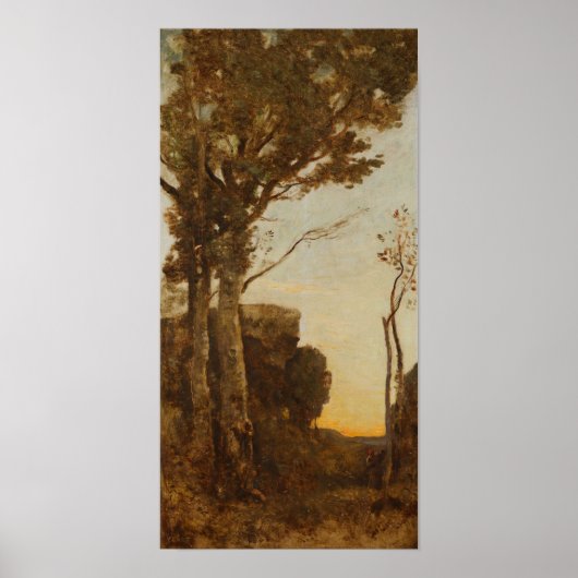 Corot - De vier keer van de dag (ochtend) Poster (Voorkant)